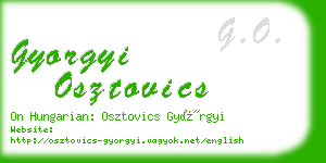 gyorgyi osztovics business card